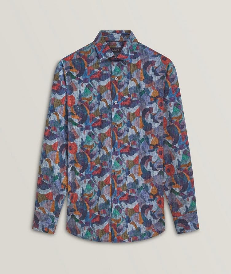 Julian Abstract Stretch-Cotton Sport Shirt image 0