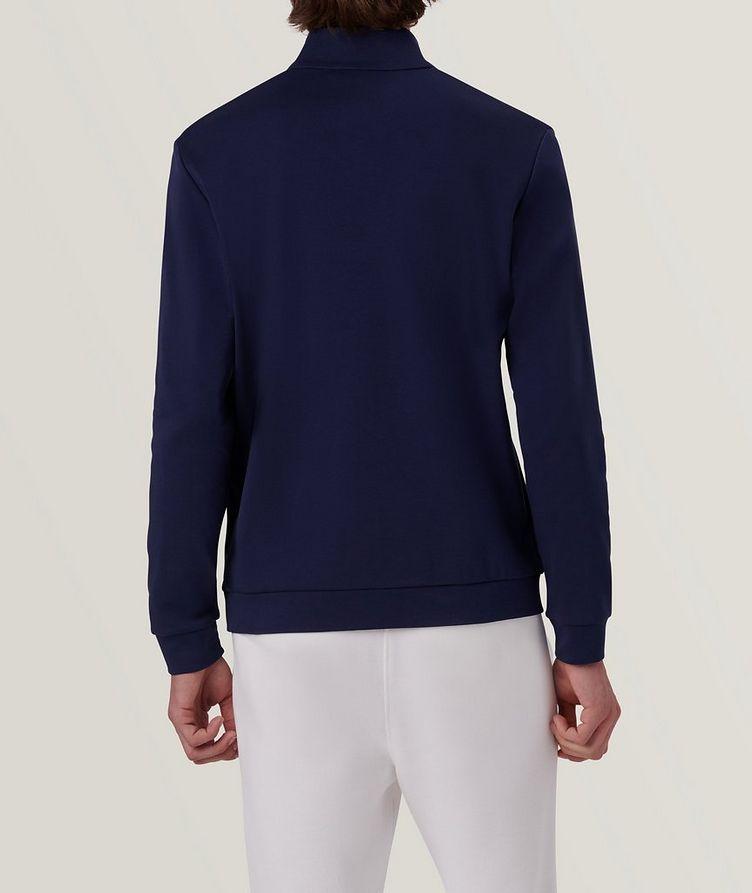 Solid Quarter Zip Cotton Pullover image 4