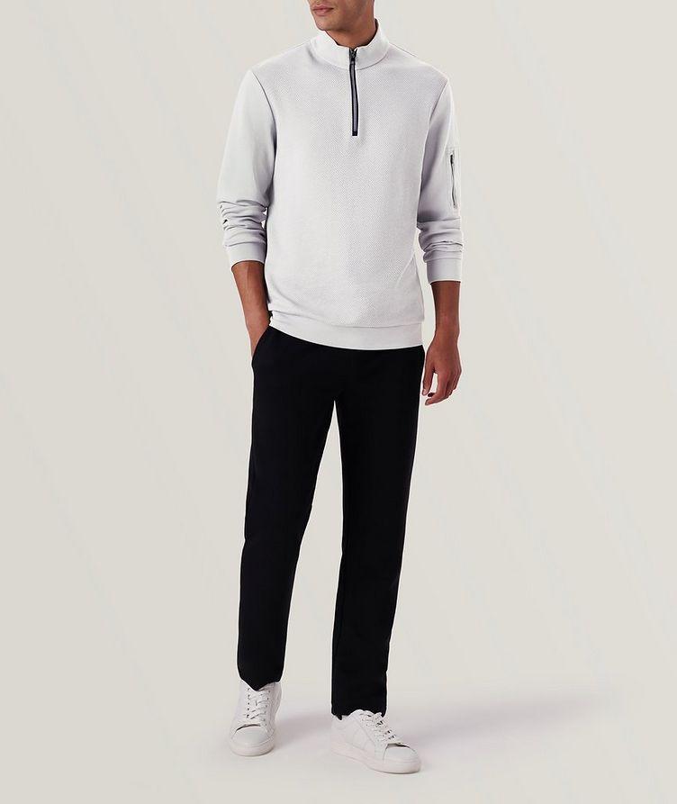 Solid Quarter Zip Cotton Pullover image 5