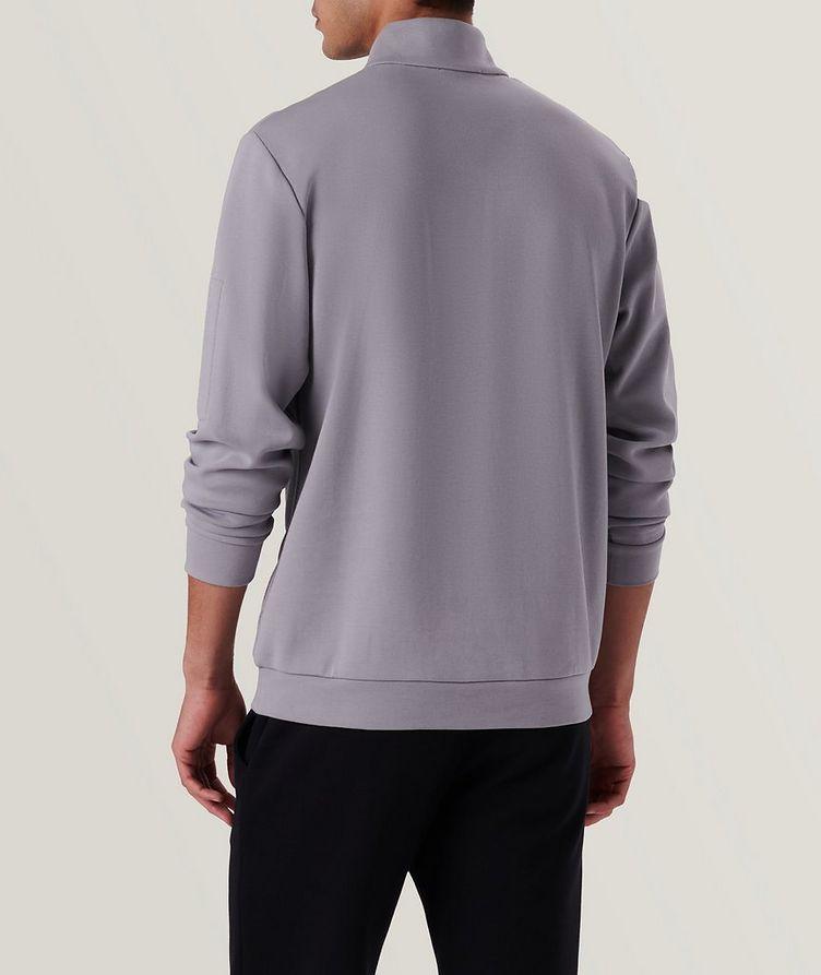 Solid Quarter Zip Cotton Pullover image 4