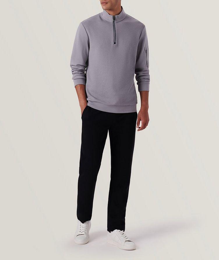 Solid Quarter Zip Cotton Pullover image 5