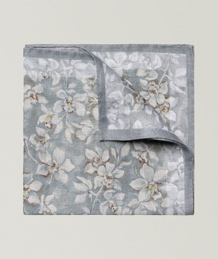 Floral Linen Pocket Square  image 0