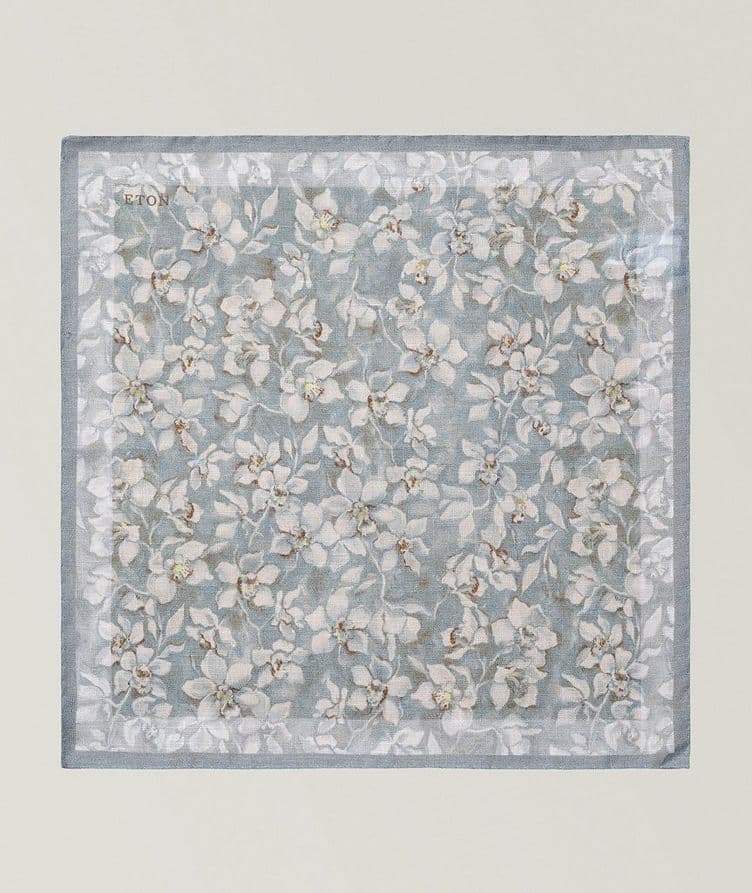 Floral Linen Pocket Square  image 1