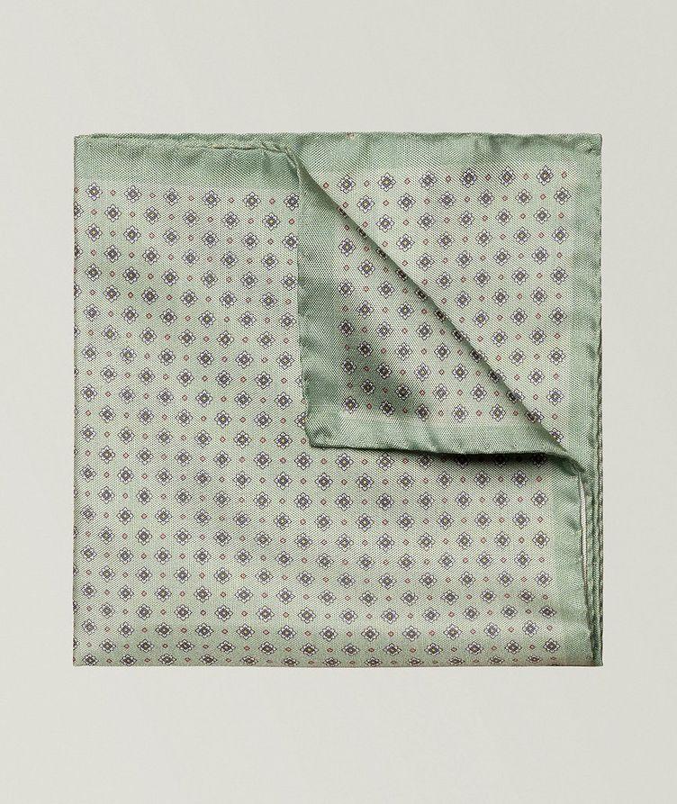 Floral Tussah Silk Pocket Square image 0