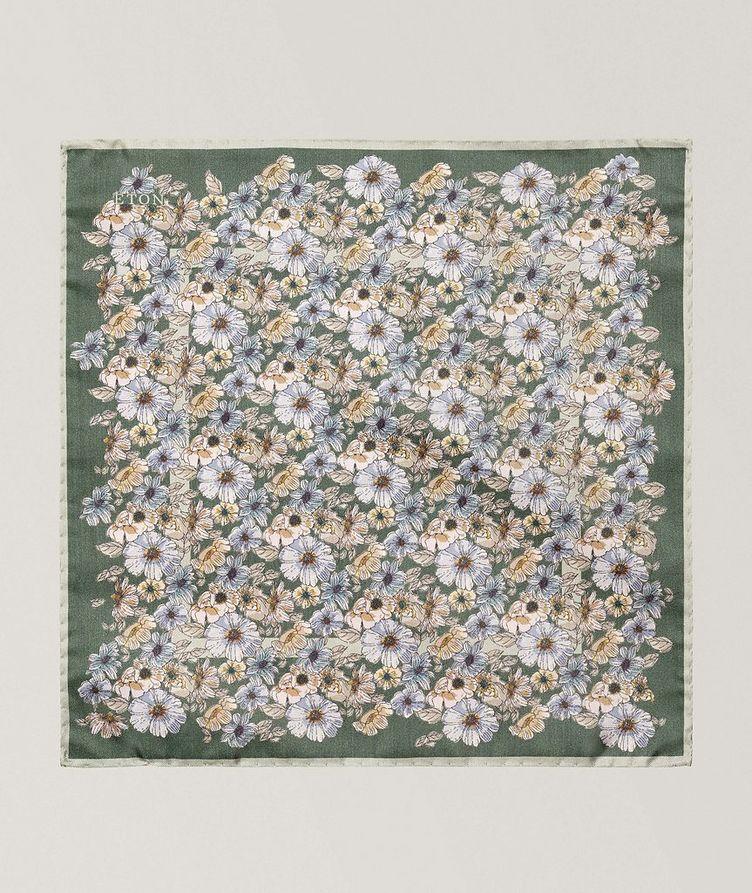 Floral Tussah Silk Pocket Square image 1