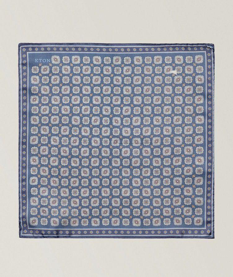 Medallion Tussah Silk Pocket Square image 1