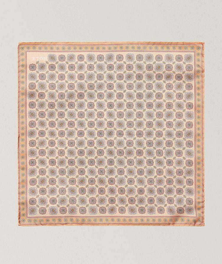 Medallion Tussah Silk Pocket Square image 1