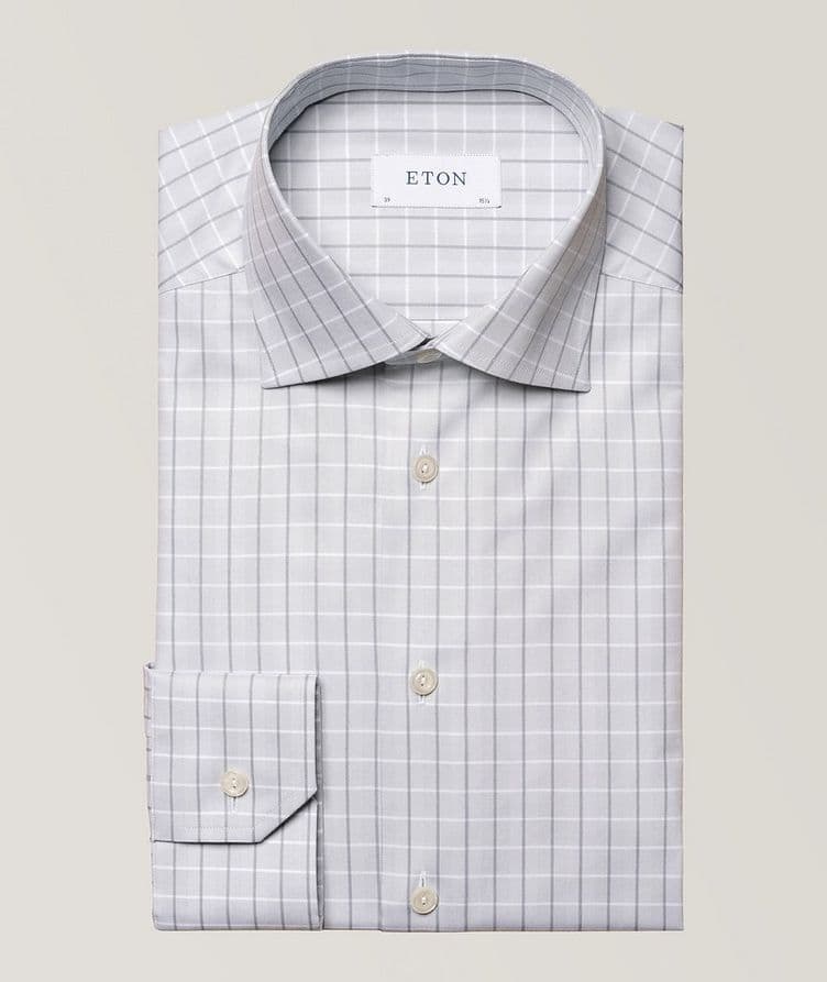 Slim-Fit Check Twill Shirt image 0