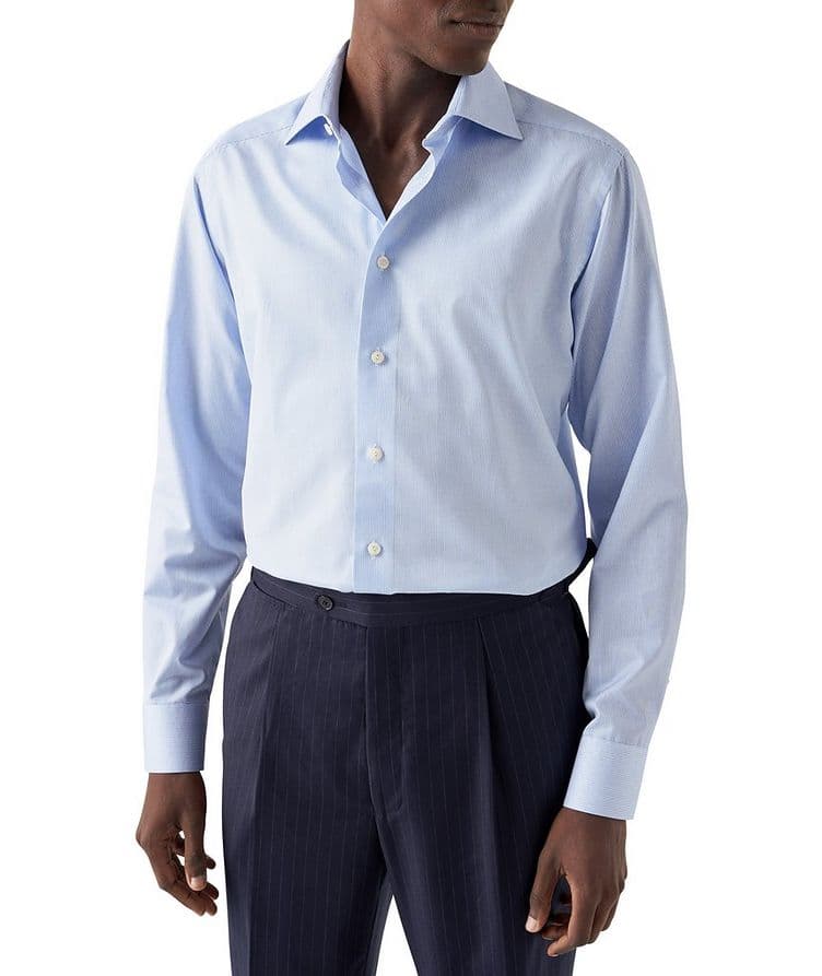 Fine Striped Signature Twill Dress Shirt image 3