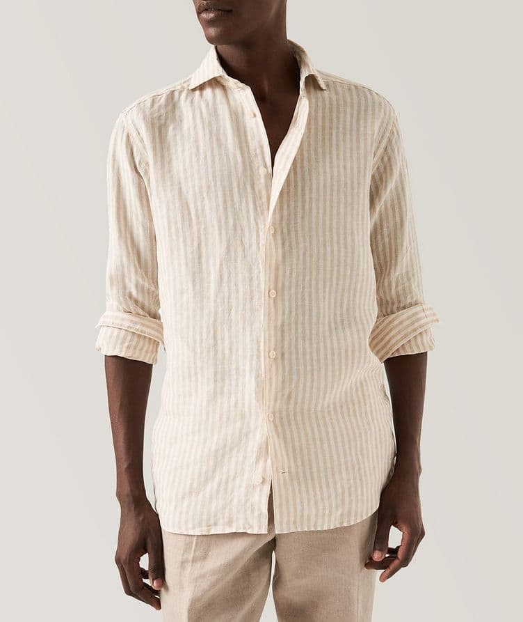 Striped Linen Sport Shirt  image 1