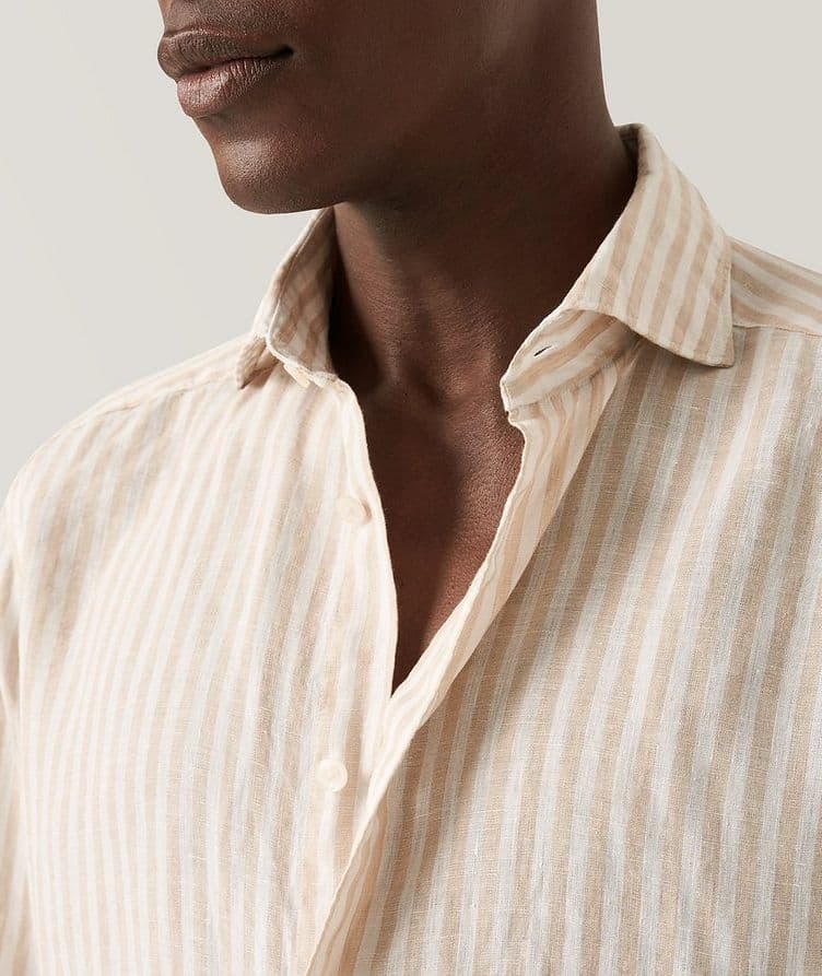 Striped Linen Sport Shirt  image 3