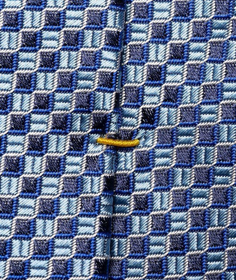 Geometric Woven Silk Tie  image 1