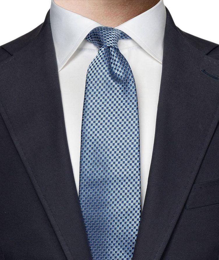 Geometric Woven Silk Tie  image 2