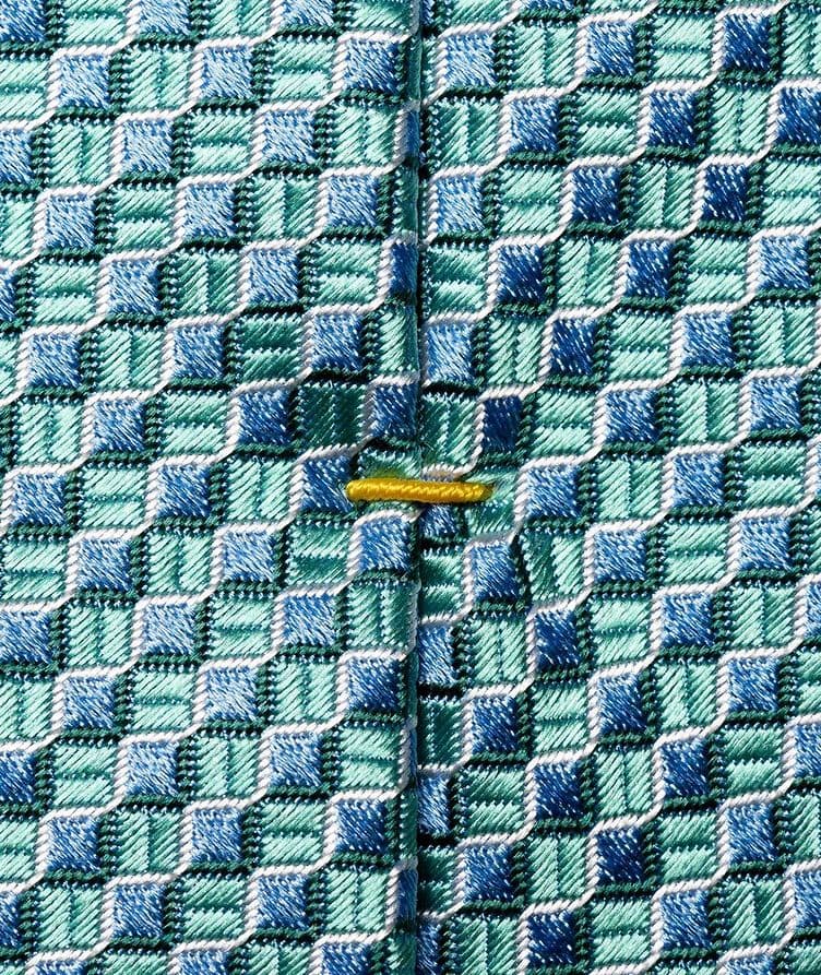 Geometric Woven Silk Tie  image 1