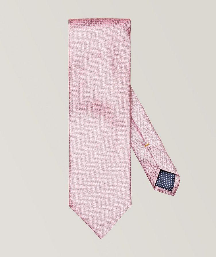 Geometric Woven Silk Tie image 0