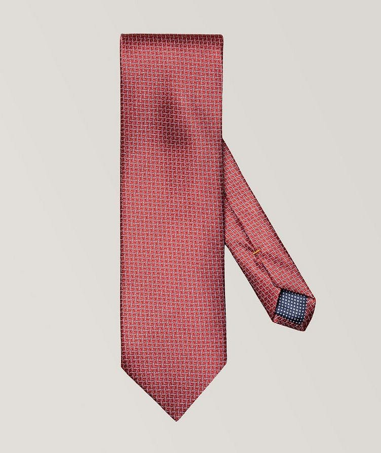 Geometric Woven Silk Tie  image 0