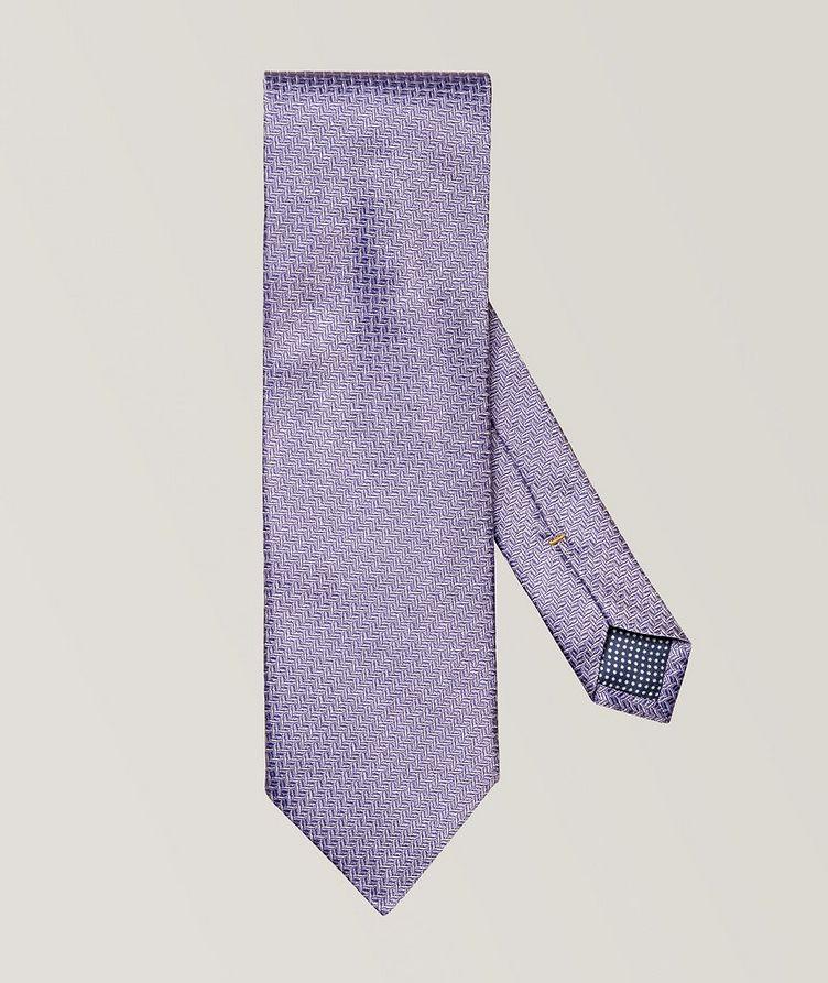 Geometric Woven Silk Tie image 0