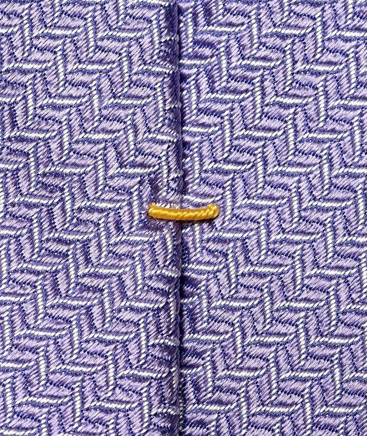 Geometric Woven Silk Tie image 1