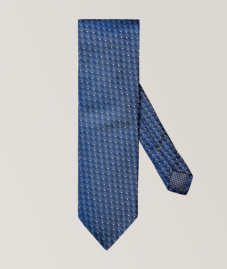 Geometric Woven Silk Tie  image 0