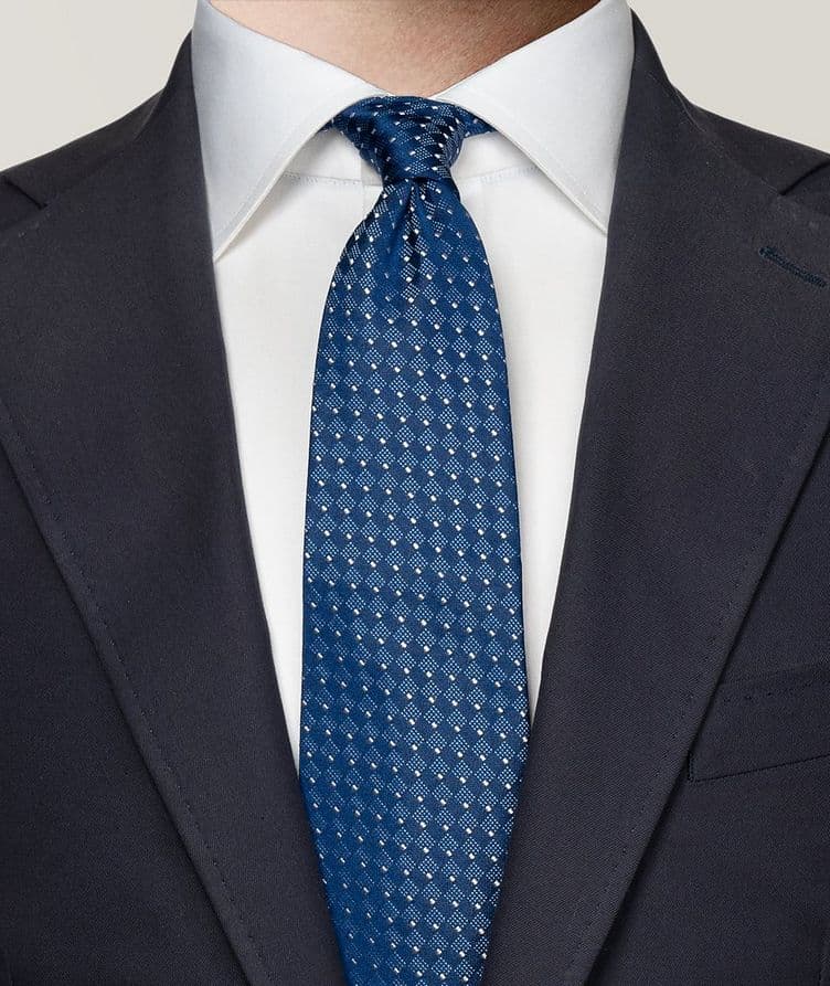 Geometric Woven Silk Tie  image 2