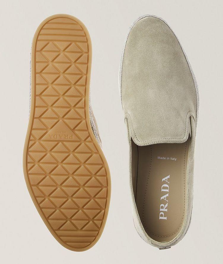 Braided Raffia Trim Suede Espadrilles image 2