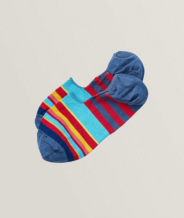 Striped Cotton-Blend No-Show Socks  image 0