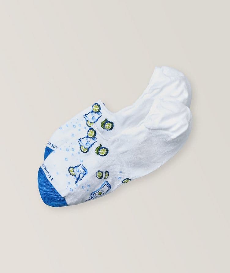 Chaussettes courtes en mélange de coton à motif image 0