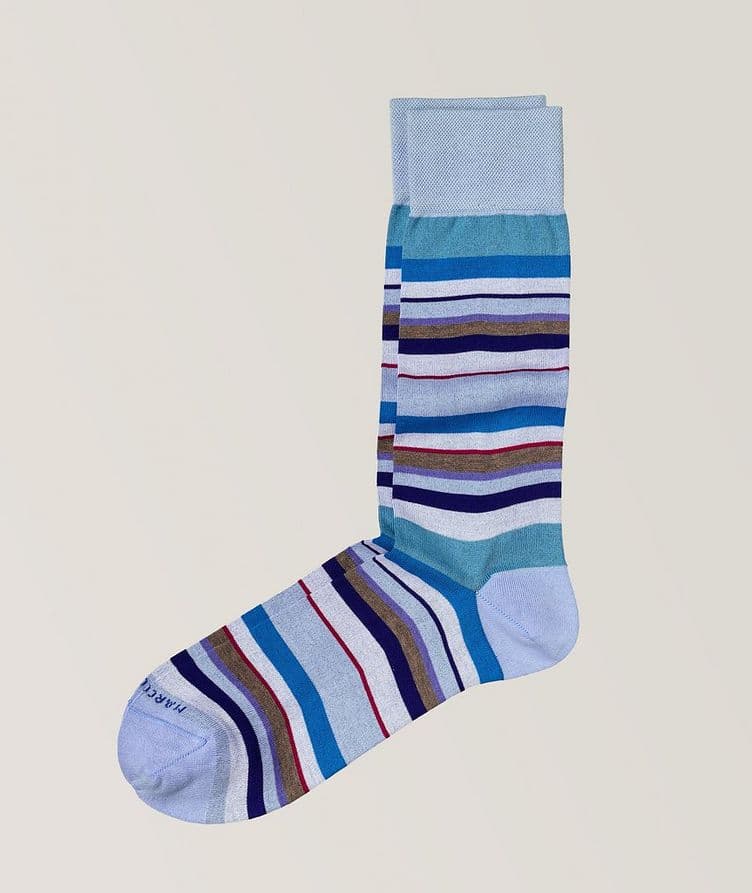 Chaussettes en mélange de coton à rayures image 0