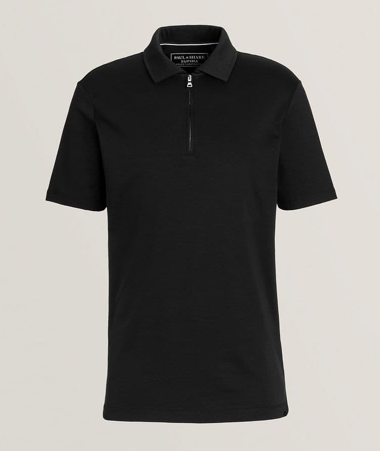 Quarter-Zip Supima Cotton Polo image 0