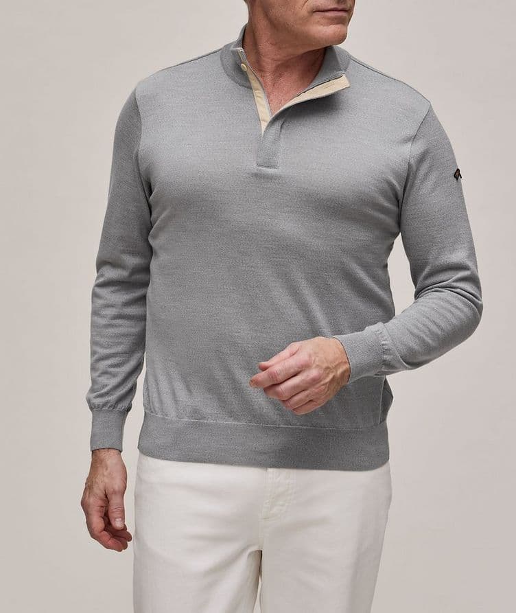 Quarter-Zip Summer Wool Sweater image 1