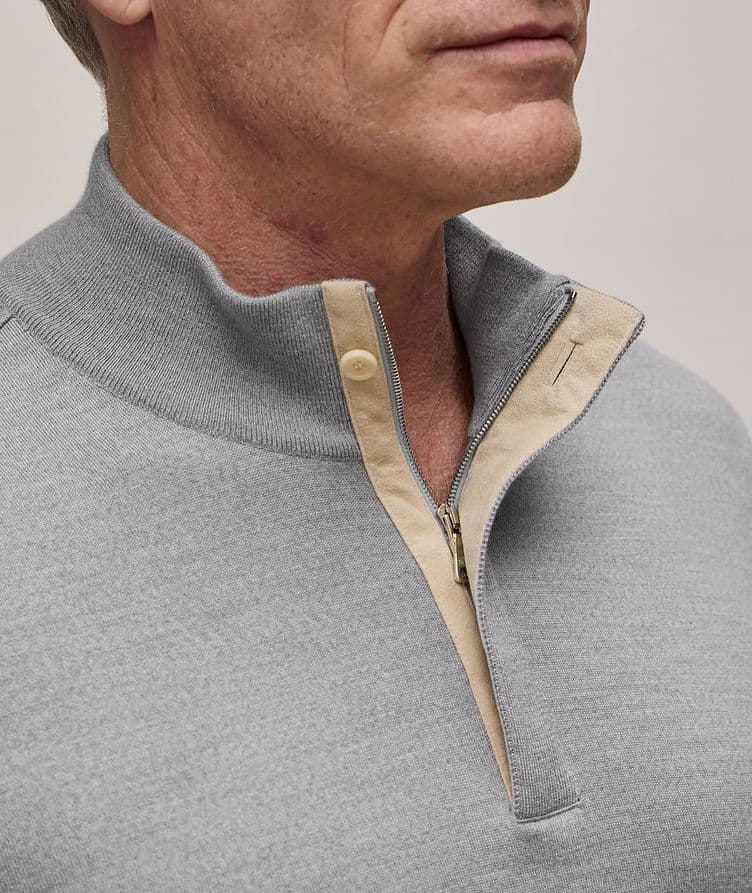 Quarter-Zip Summer Wool Sweater image 3