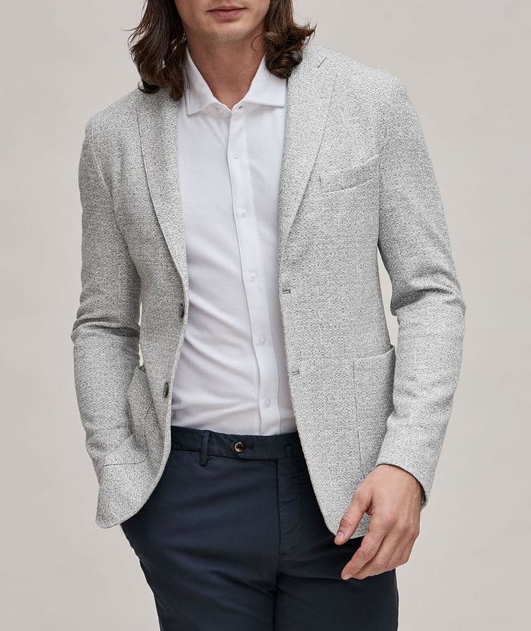 Mélange Blended Fabric Sport Jacket image 1