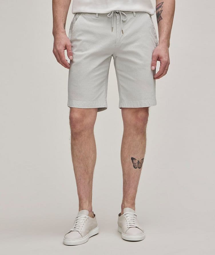 Textured Stretch-Cotton Bermuda Shorts image 1