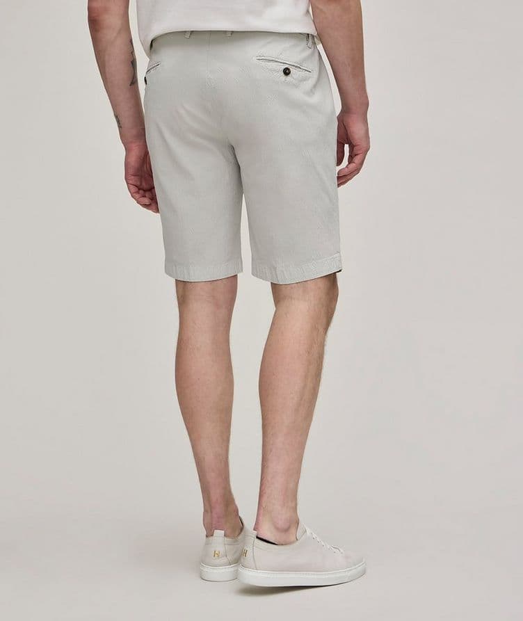 Textured Stretch-Cotton Bermuda Shorts image 2