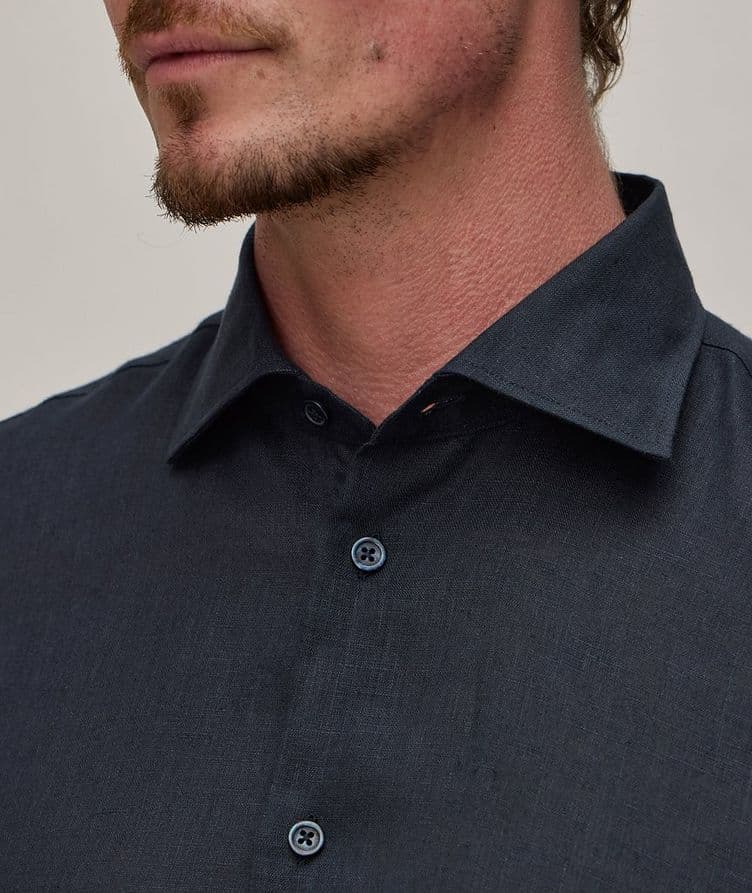 Textured Linen Sport Shirt image 3