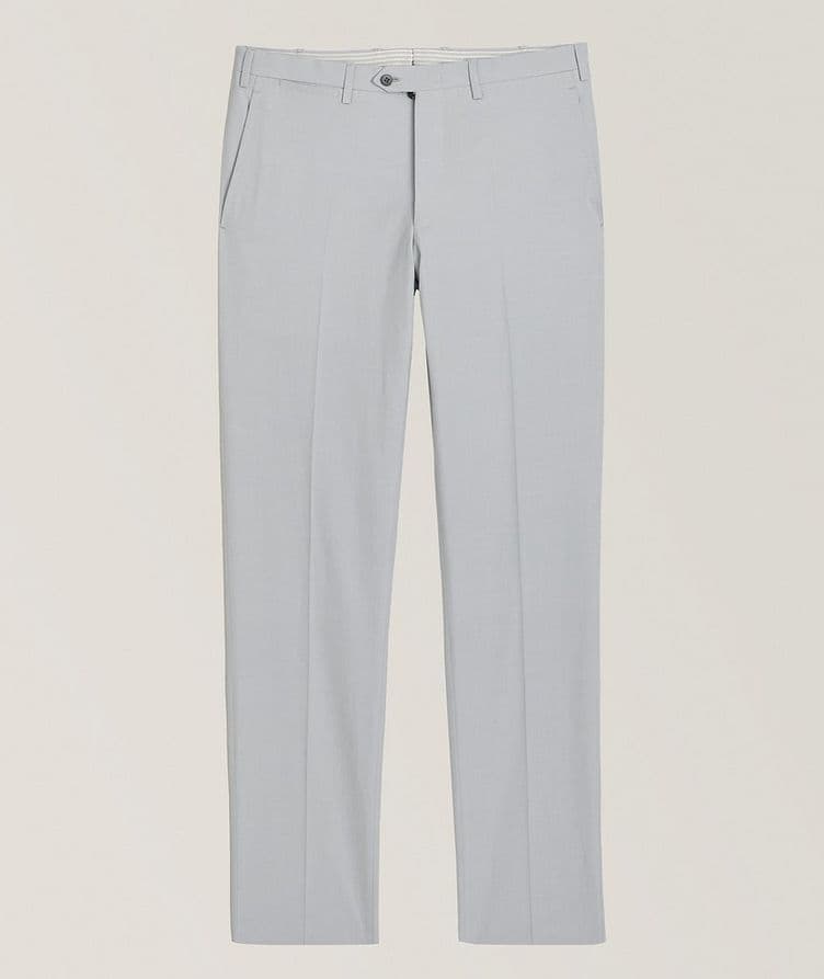 Mélange Washed Cotton Pleated Dress Pants image 0