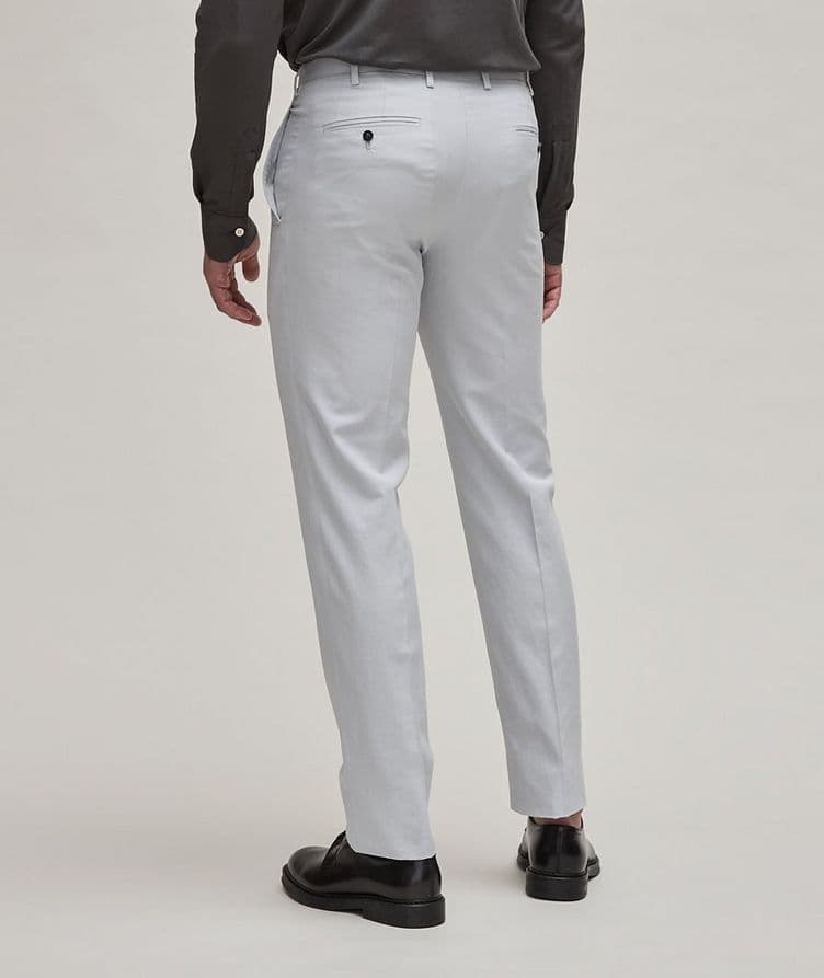 Mélange Washed Cotton Pleated Dress Pants image 3