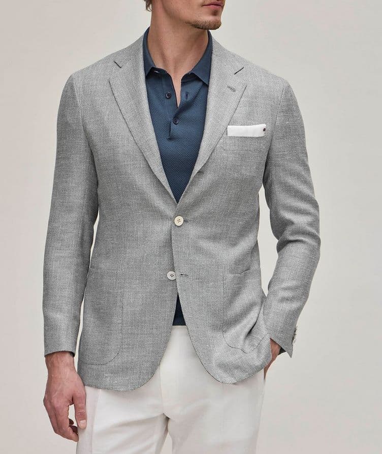 Textured Knit Virgin Wool-Blend Sport Jacket  image 1