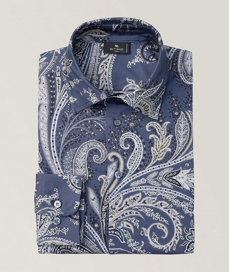 Chemise décontractée en coton à motif paisley image 0