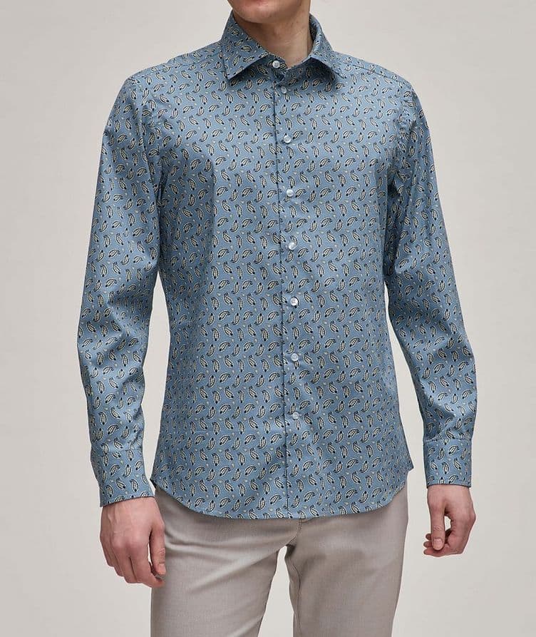 Chemise décontractée en coton à motif paisley image 1