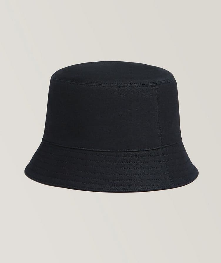 Chapeau cloche en gabardine avec lettrage brodé image 1