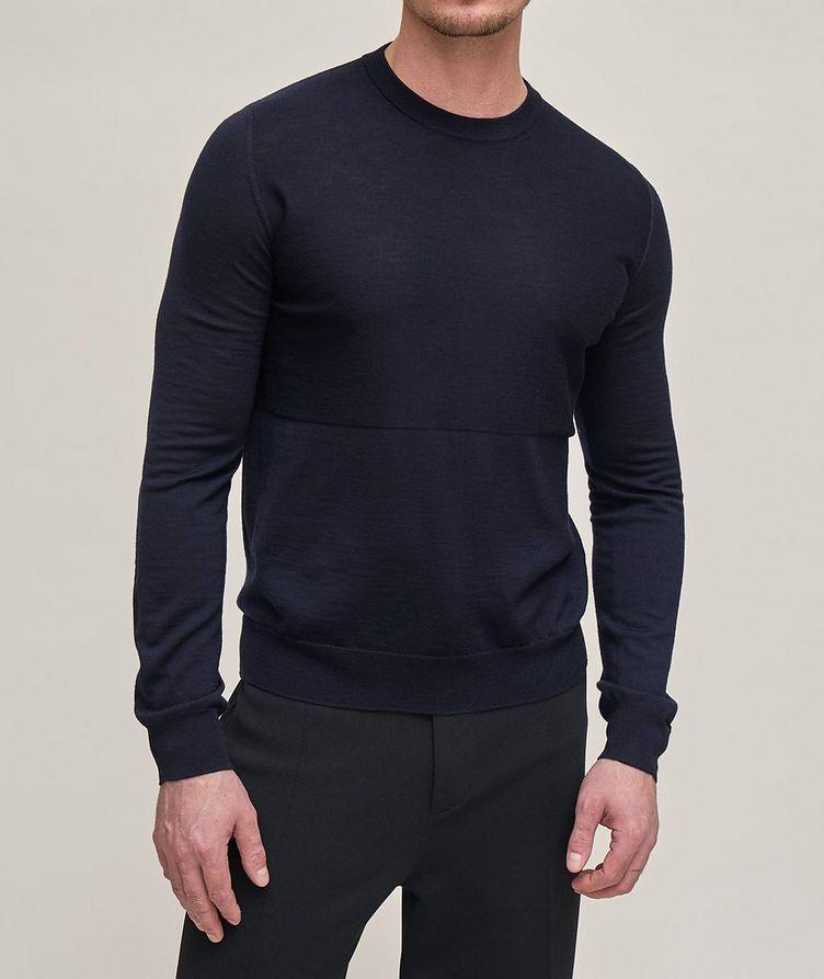 Tonal Stripe Fine Virgin Wool Sweater  image 1