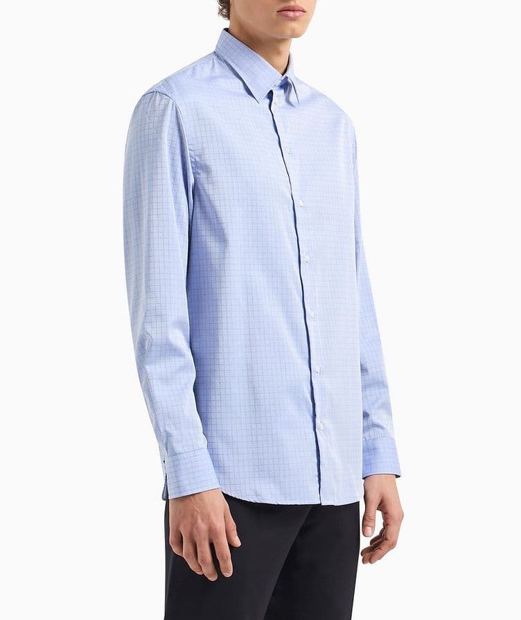 Micro Checked Cotton Sport Shirt image 1