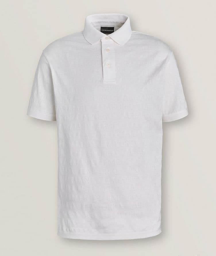 Textured Logo Cotton Polo  image 0