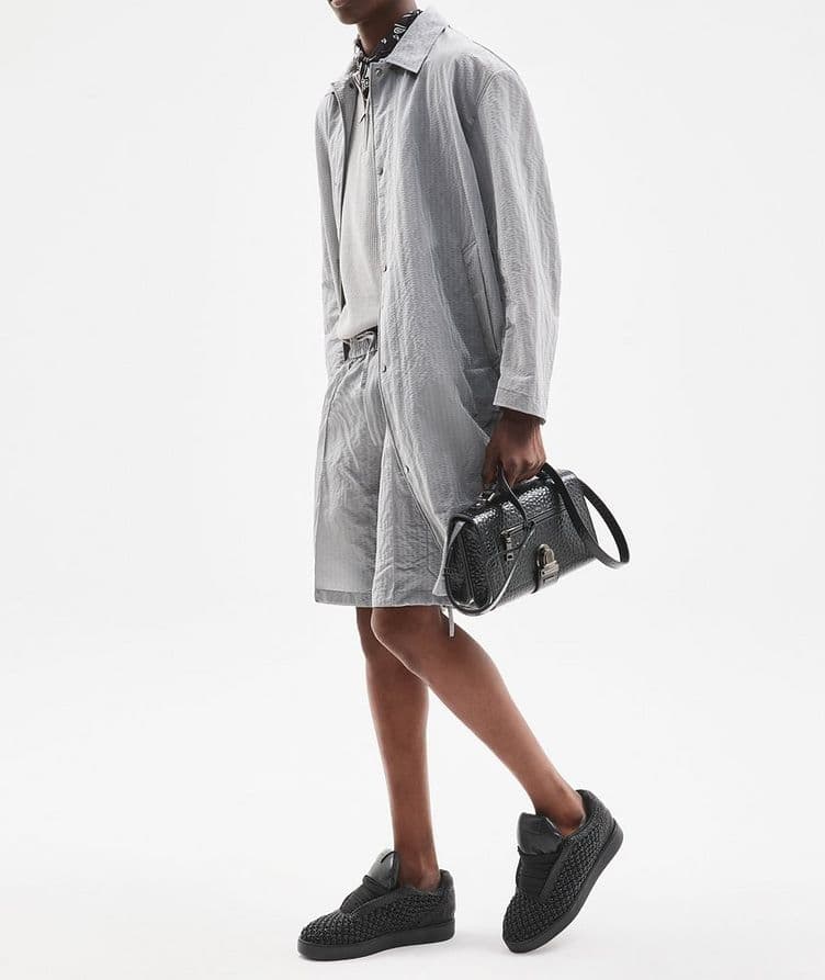 Seersucker Nylon Trench Coat  image 5