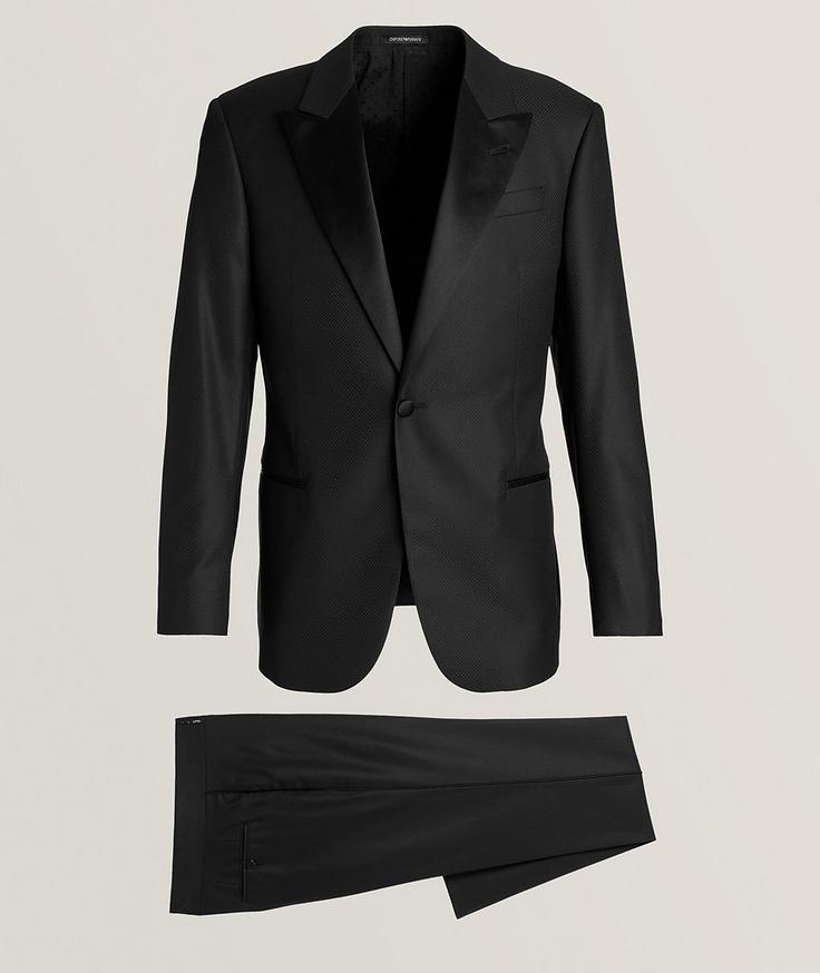 Emporio Armani G-line Wool Silk Jacquard Tuxedo