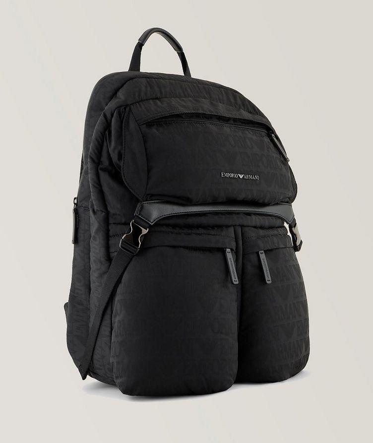 Tonal Allover Jacquard Logo Nylon Backpack image 2