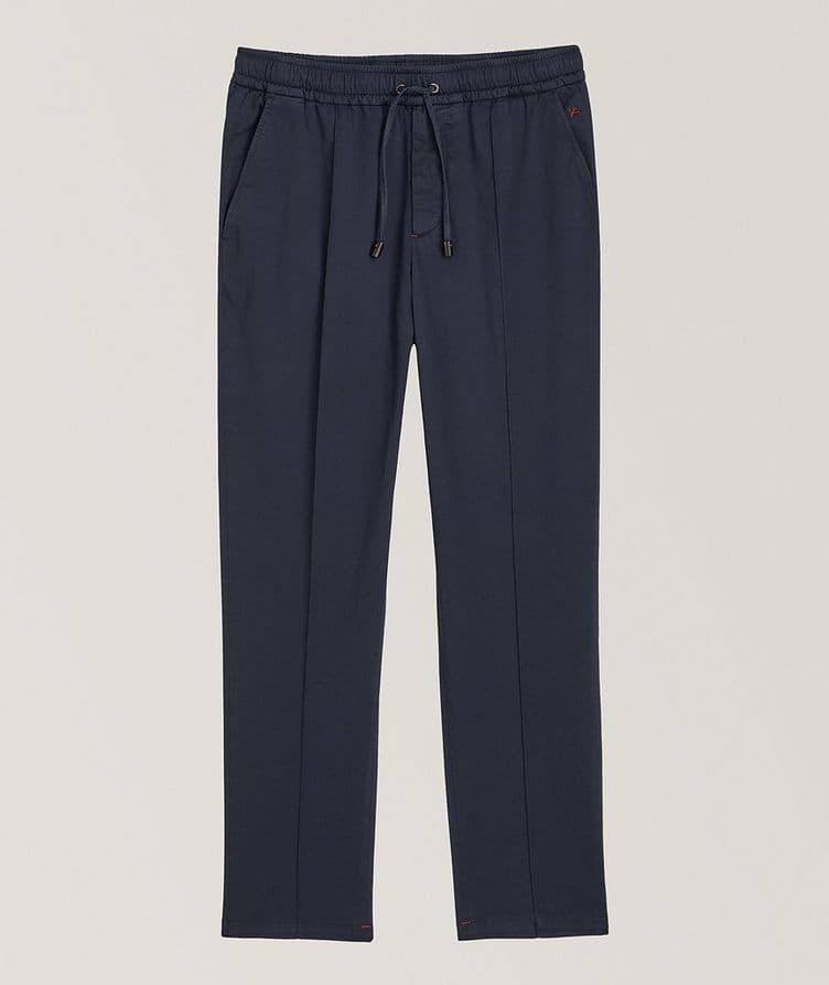 Stretch-Cotton Drawstring Trousers image 0