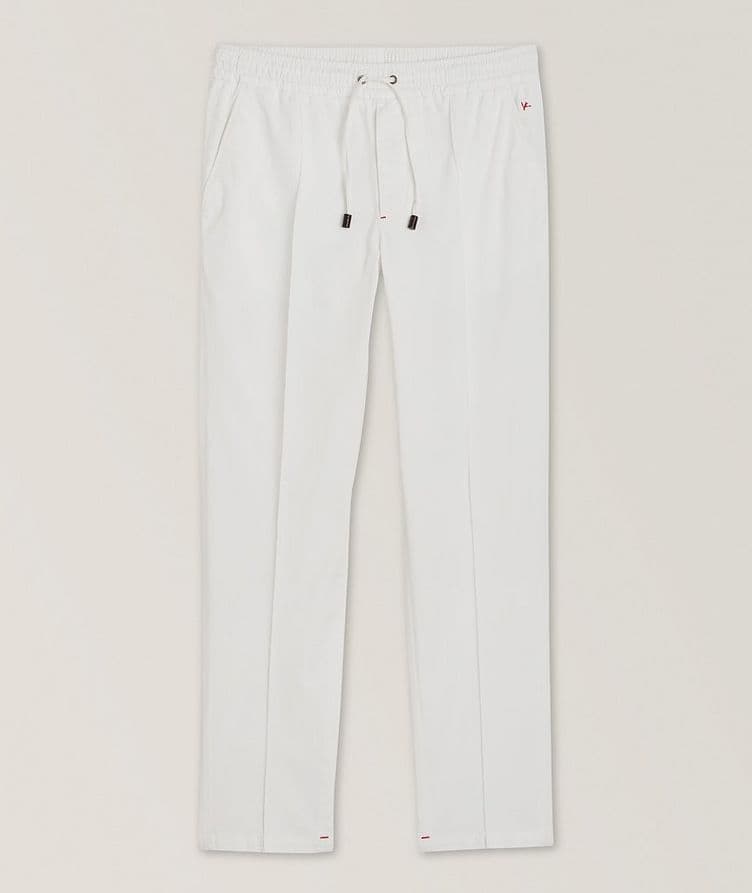 Stretch-Cotton Drawstring Trousers image 0