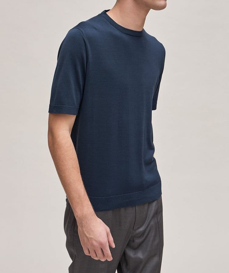 Mélange Silk Knitted T-Shirt  image 1